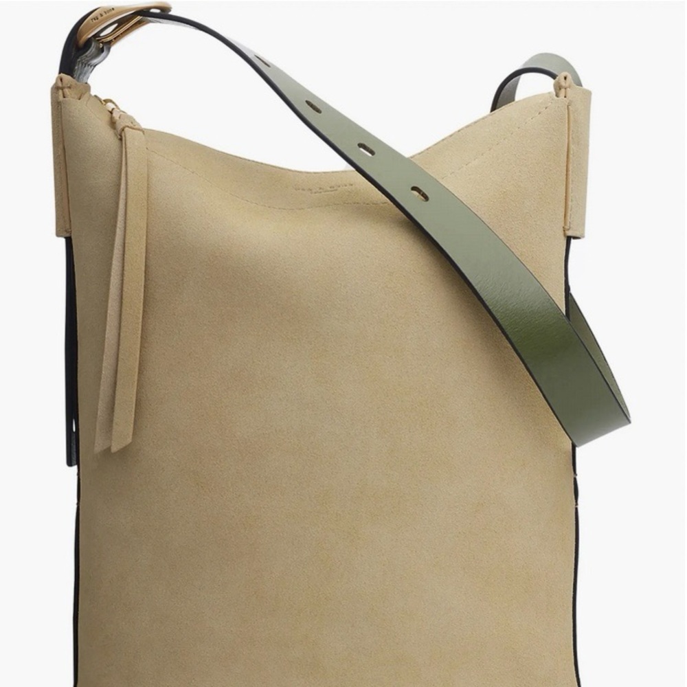 Rag & Bone Belize Suede Bucket Bag with dust bag, color: Dune Suede